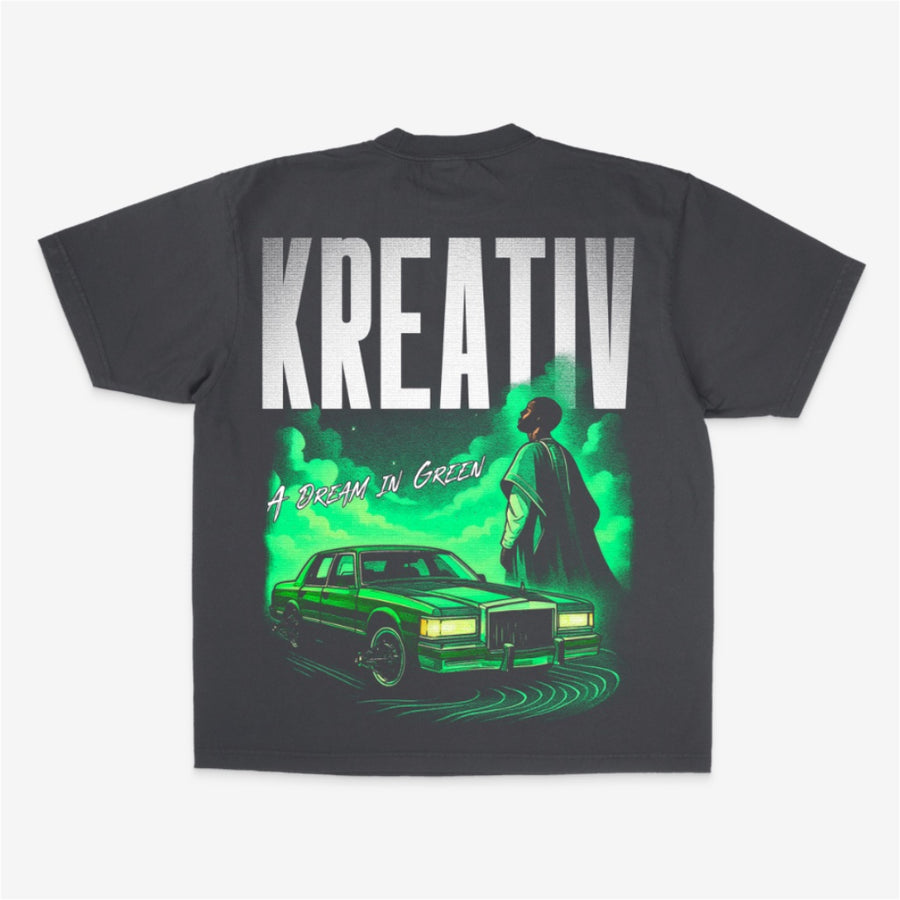 DREAM IN GREEN TEE - GREY