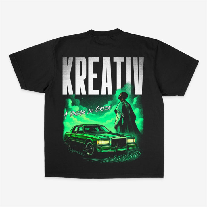 DREAM IN GREEN TEE - BLACK